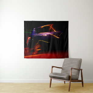 purple car dance tapestry