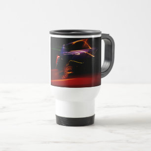 purple car dance travel mug
