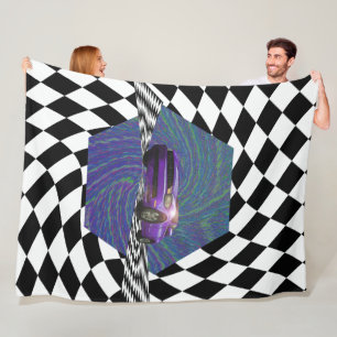 Purple Car Winner's Circle Fleece Blanket