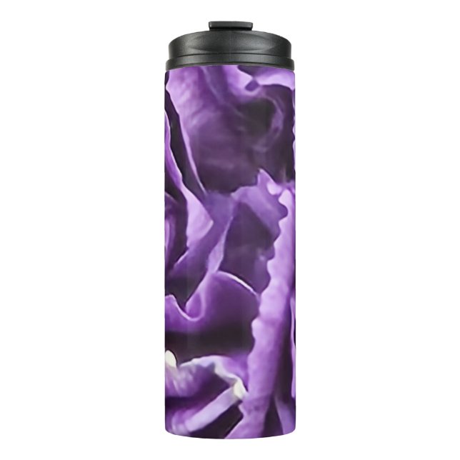 Purple Carnation Thermal Tumbler (Front)