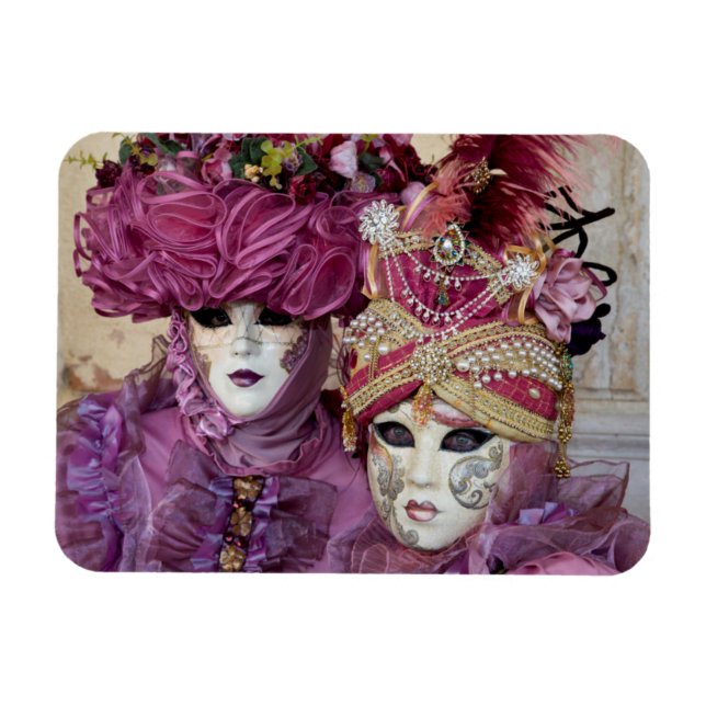 Purple Carnival costume, Venice Magnet (Horizontal)