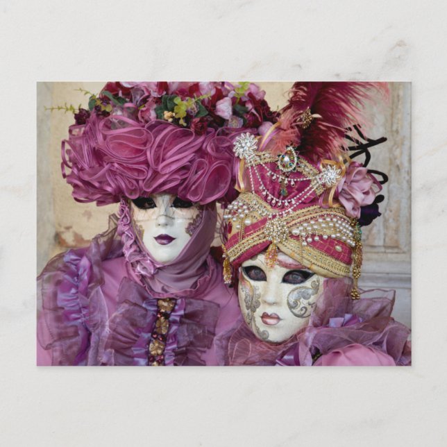 Purple Carnival costume, Venice Postcard (Front)