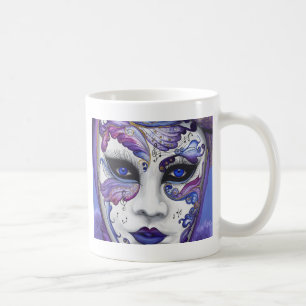 Purple Carnival Mask by PSOVART Coffee Mug