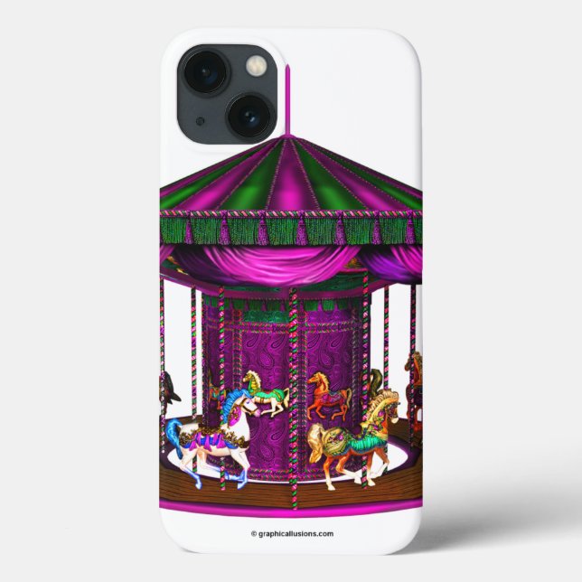 Purple Carousel Case-Mate iPhone Case (Back)