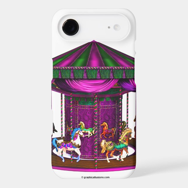 Purple Carousel Case-Mate iPhone Case (Back)