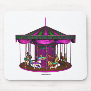 Purple Carousel Mouse Mat