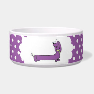 Purple Cartoon Doxie Polka Dot