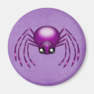 Purple Cartoon Spider Graphic Magnets
