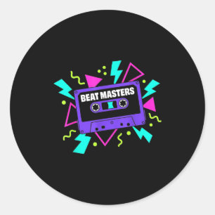 Purple cassette tape retro vintage 80s hip hopPurp Classic Round Sticker