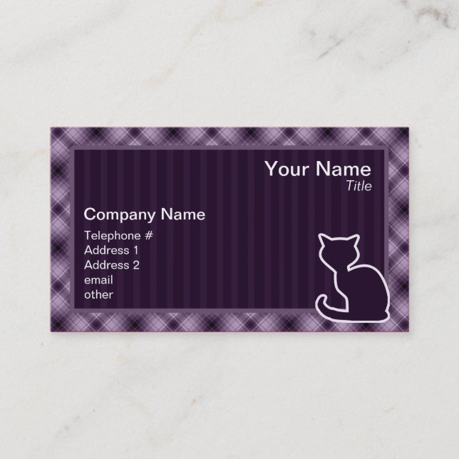 Purple Cat Business Card (Front)