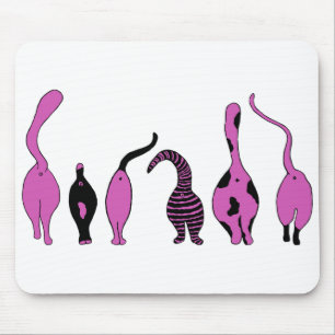 Purple Cat Butts Mouse Mat