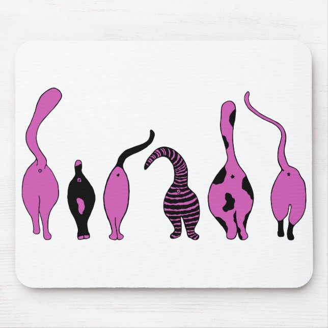 Purple Cat Butts Mouse Mat (Front)