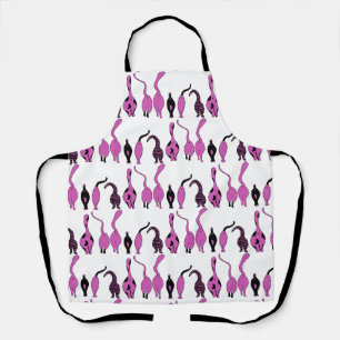 Purple Cat Butts Pattern Apron