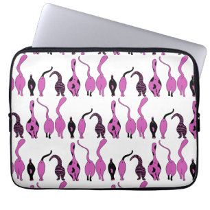 Purple Cat Butts Pattern Laptop Sleeve