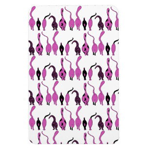 Purple Cat Butts Pattern Magnet