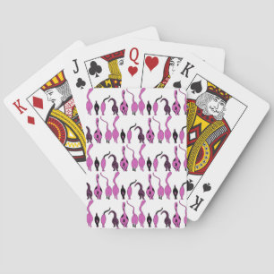 Purple Cat Butts Pattern Playing Cards