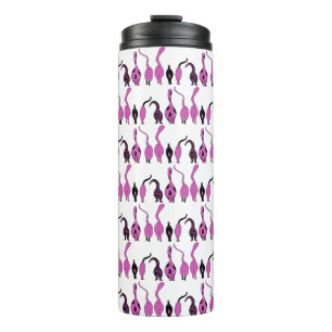 Purple Cat Butts Pattern Thermal Tumbler
