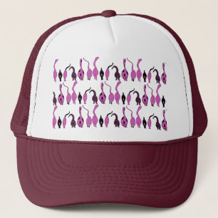Purple Cat Butts Pattern Trucker Hat