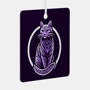 Purple Cat Crafts Metal Tree Decoration