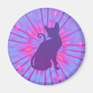 Purple Cat Magnet