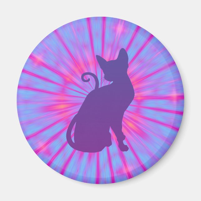 Purple Cat Magnet (Front)