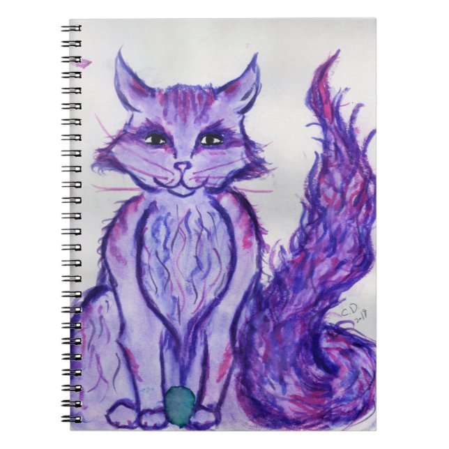 purple cat notebook (Front)