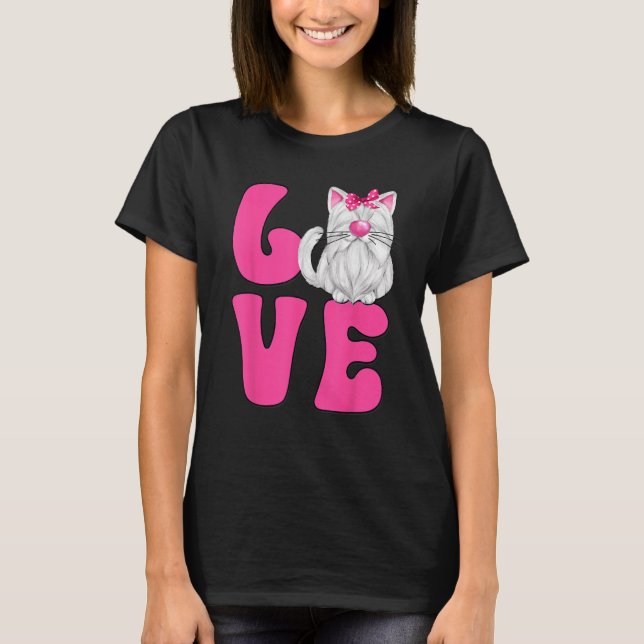 Purple Cat Outfit For Women And Pink Cat Mum Who L T-Shirt (Front)