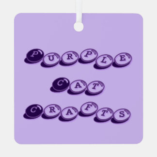 Purple Cat Stylish Metal Tree Decoration