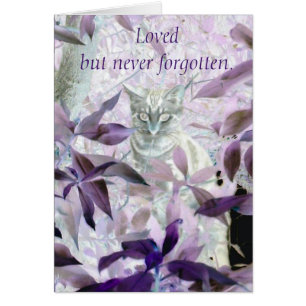 Purple Cat Sympathy Pet Loss