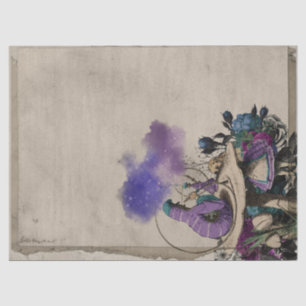 Purple Caterpillar Alice in Wonderland Decoupage Tissue Paper