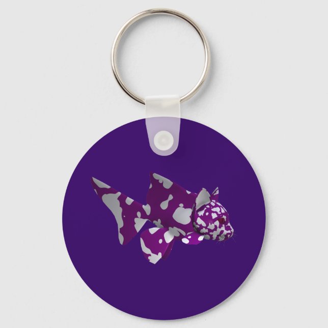 Purple Catfish Key Ring (Front)