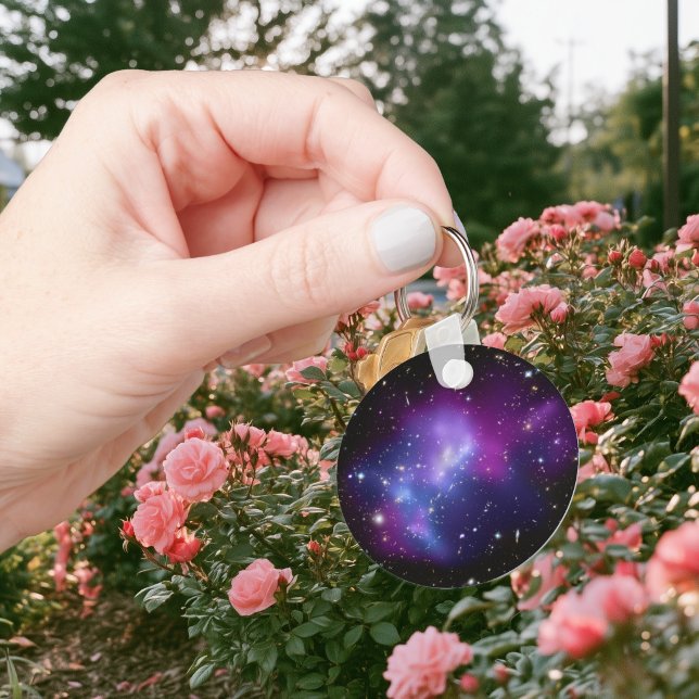 Purple Celestial Space Photo Blank Key Ring (Purple Celestial Space Photo Blank Keychain)