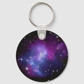 Purple Celestial Space Photo Blank Key Ring