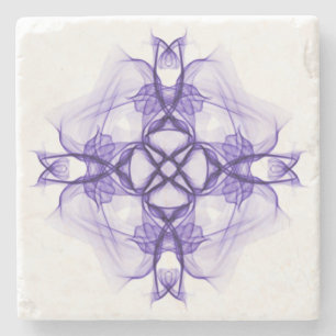 Purple Celtic Cross Stone Coaster