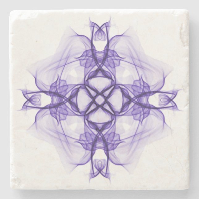 Purple Celtic Cross Stone Coaster (Front)