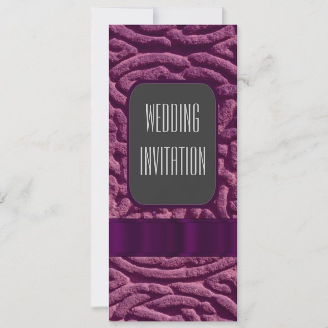 Purple celtic knot alternative wedding invitation (Front)