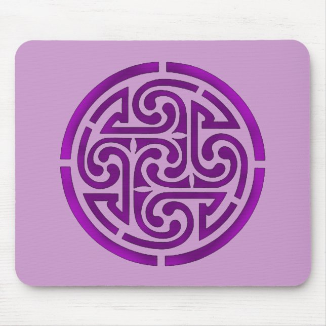 Purple Celtic Knot Design Mouse Mat (Front)