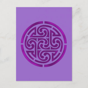 Purple Celtic Knot Design Postcard