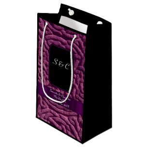 Purple celtic knot personalised wedding small gift bag