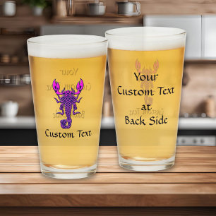 Purple Celtic Knot Scorpion Glass