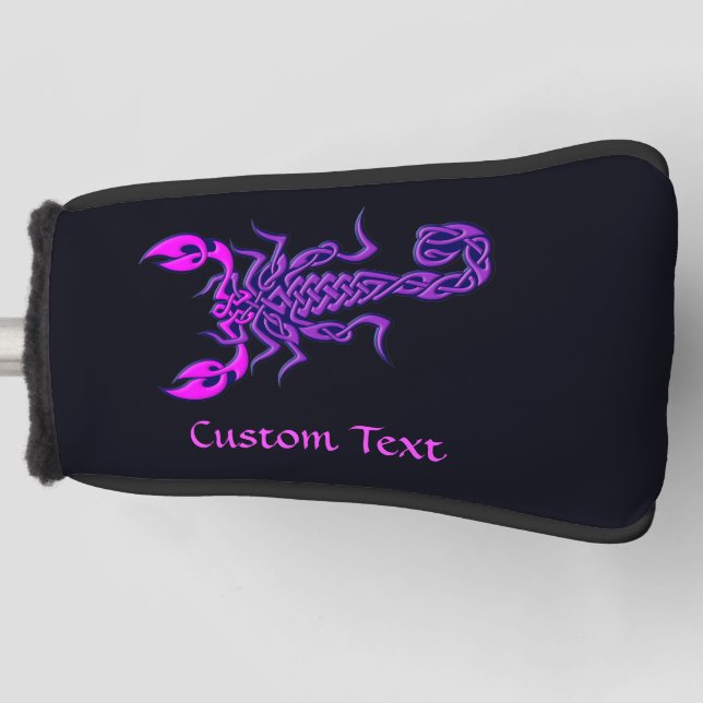Purple Celtic Knot Scorpion Golf Head Cover (Front)