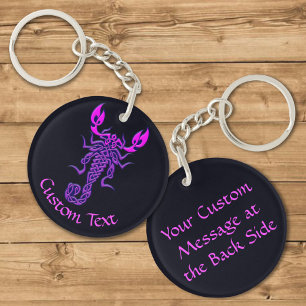Purple Celtic Knot Scorpion Keychain