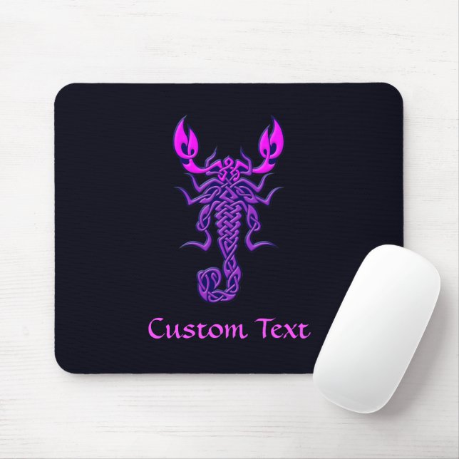 Purple Celtic Knot Scorpion Mouse Mat (With Mouse)