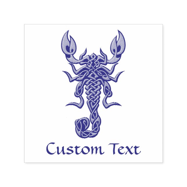 Purple Celtic Knot Scorpion Self-inking Stamp (Design)