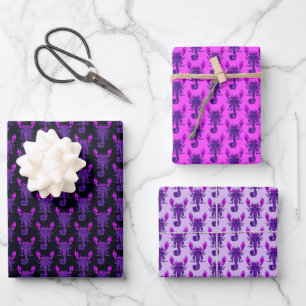 Purple Celtic Knot Scorpion Wrapping Paper Sheet
