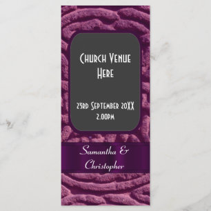 Purple celtic knot wedding program programme