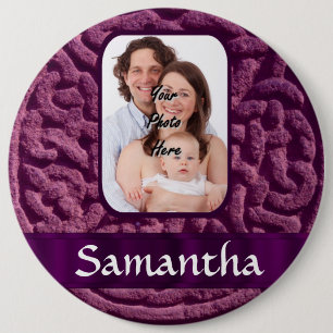 Purple Celtic knotwork symbol 6 Cm Round Badge