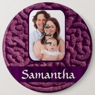Purple Celtic knotwork symbol 6 Cm Round Badge
