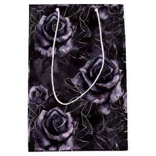 Purple Cemetery Roses Gothic Occult Medium Gift Bag