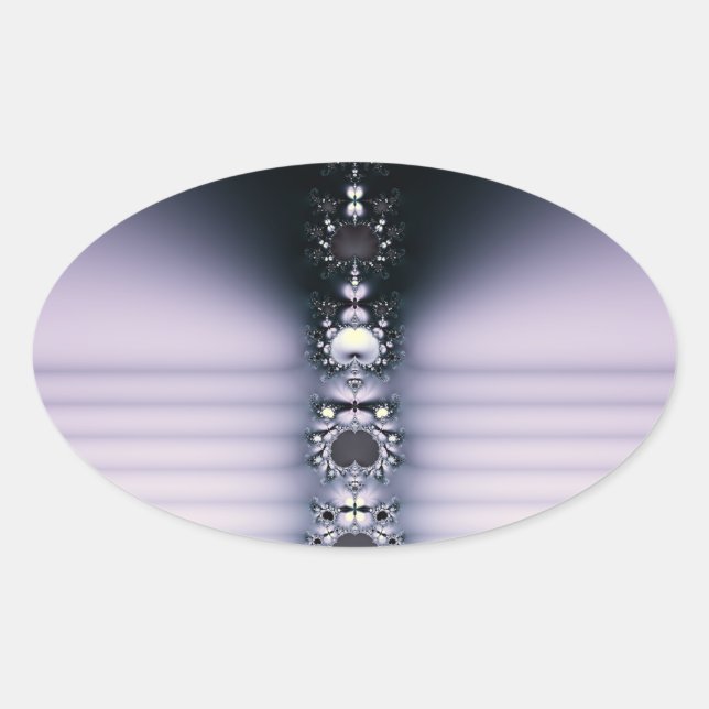 Purple Chain Oval Sticker (Front)